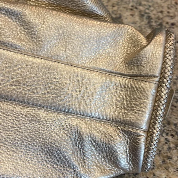 Cole Haan Metallic Gold Soft Leather Bucket Bag
